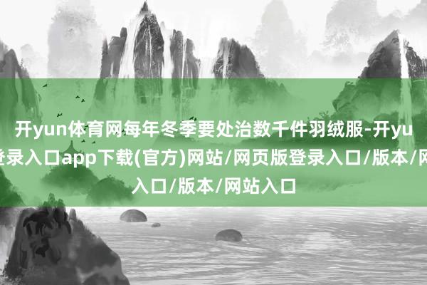 开yun体育网每年冬季要处治数千件羽绒服-开yun官方登录入口app下载(官方)网站/网页版登录入口/版本/网站入口